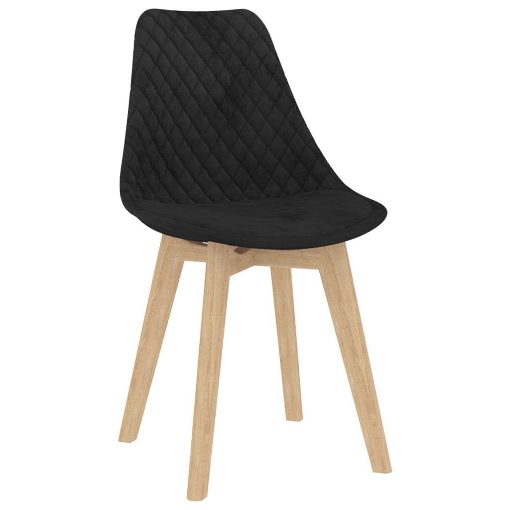 Esszimmerstühle 4 Stk. Schwarz Samt