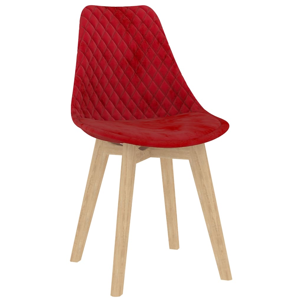 Esszimmerstühle 4 Stk. Rot Samt