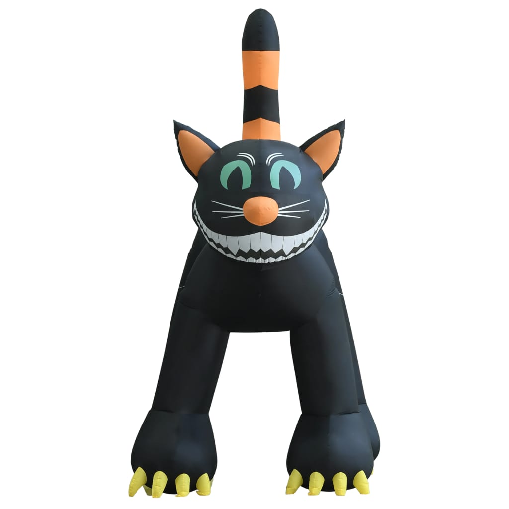 Halloween Aufblasbare Schwarze Katze mit LED XXL 6 m