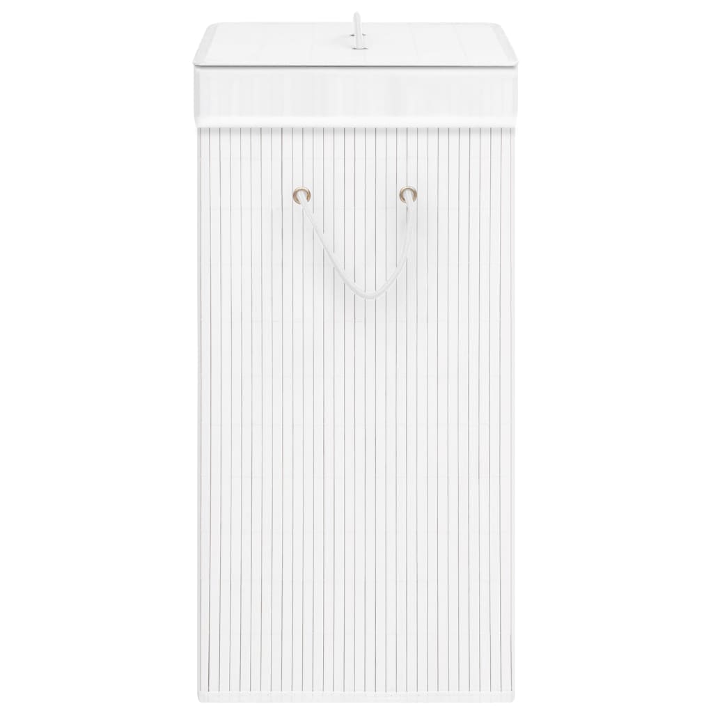 Bamboo laundry basket with 1 compartment white