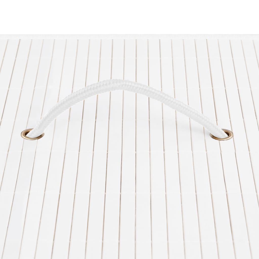 Bamboo laundry basket with 1 compartment white