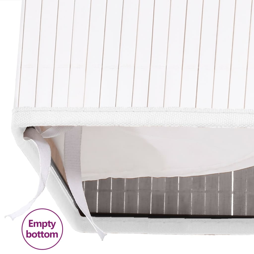 Bamboo laundry basket with 1 compartment white