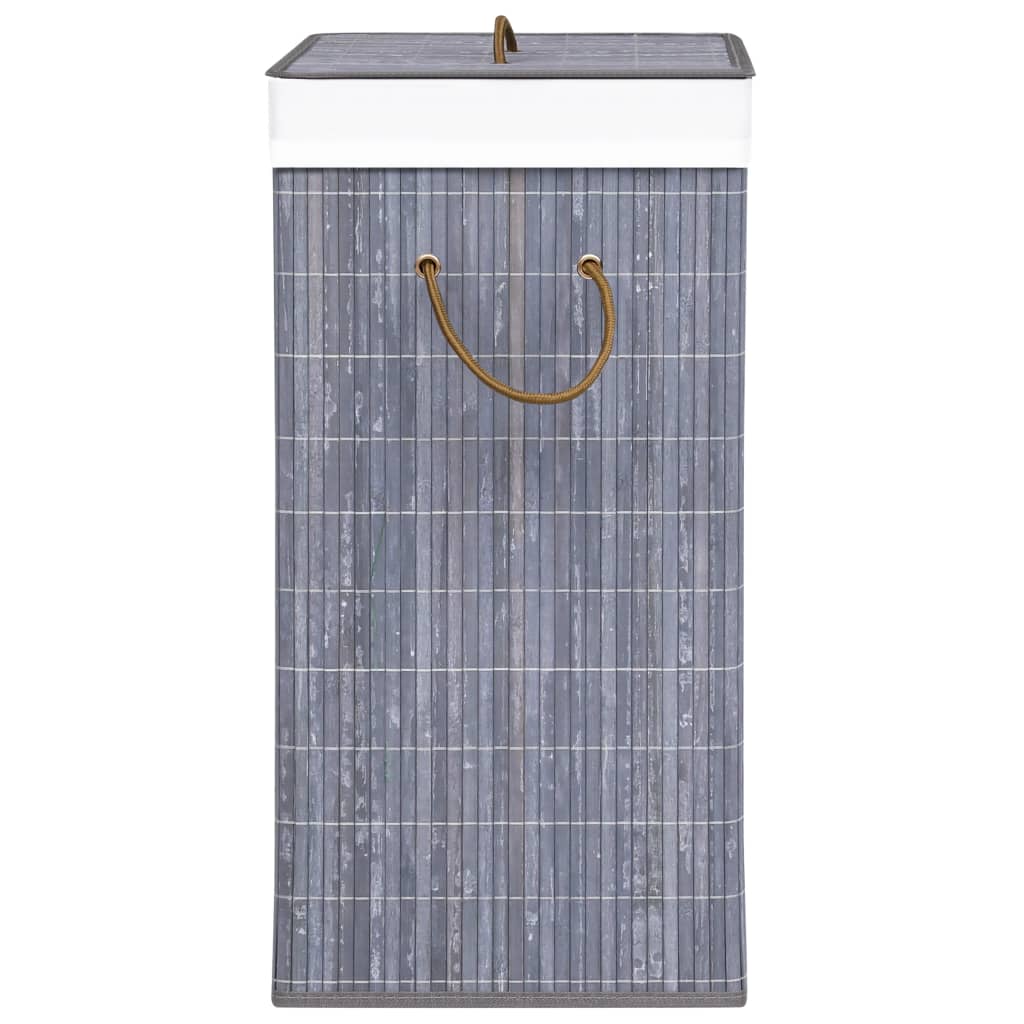 Bamboo laundry basket with 1 compartment grey