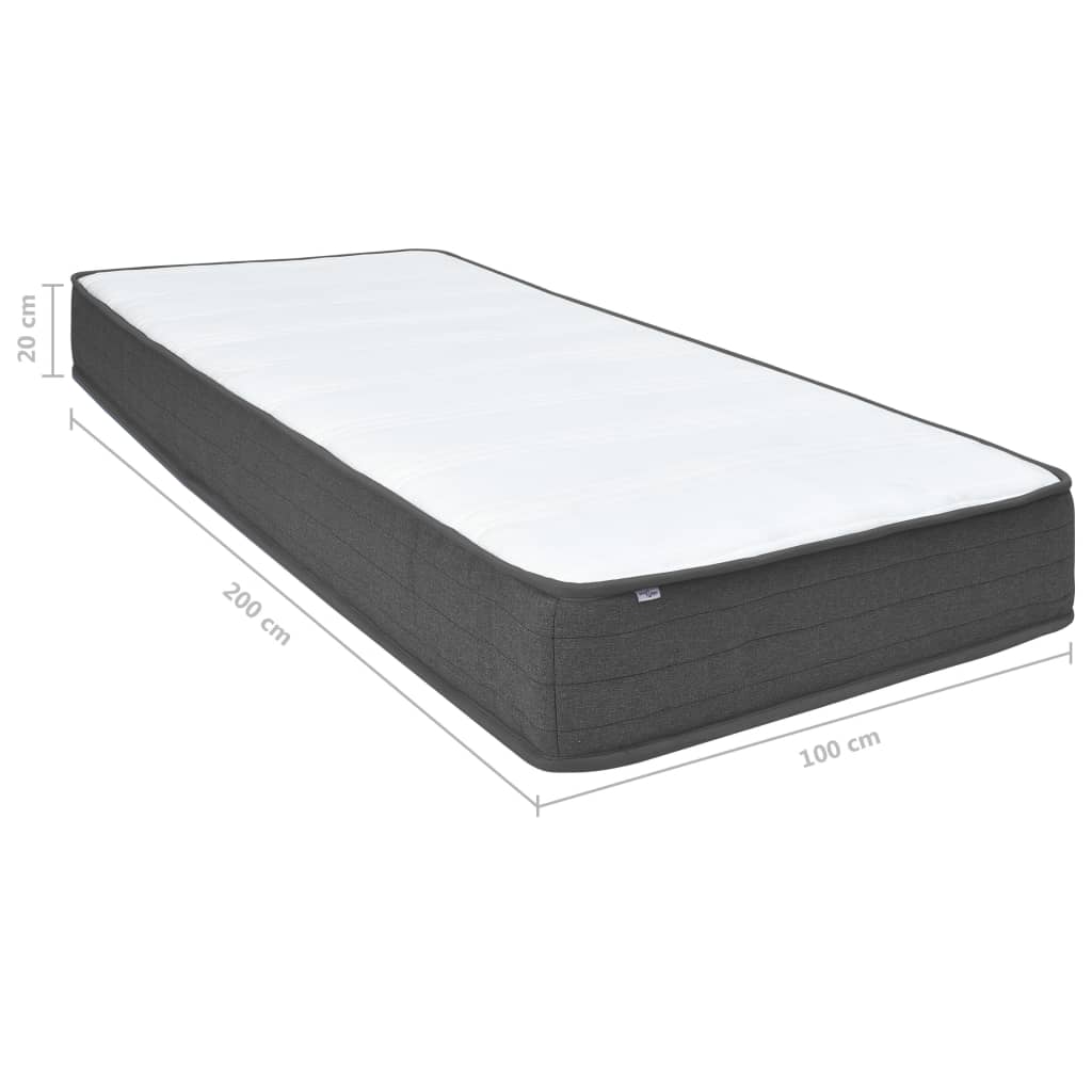 Boxspringbett Dunkelgrau Stoff 100x200 cm