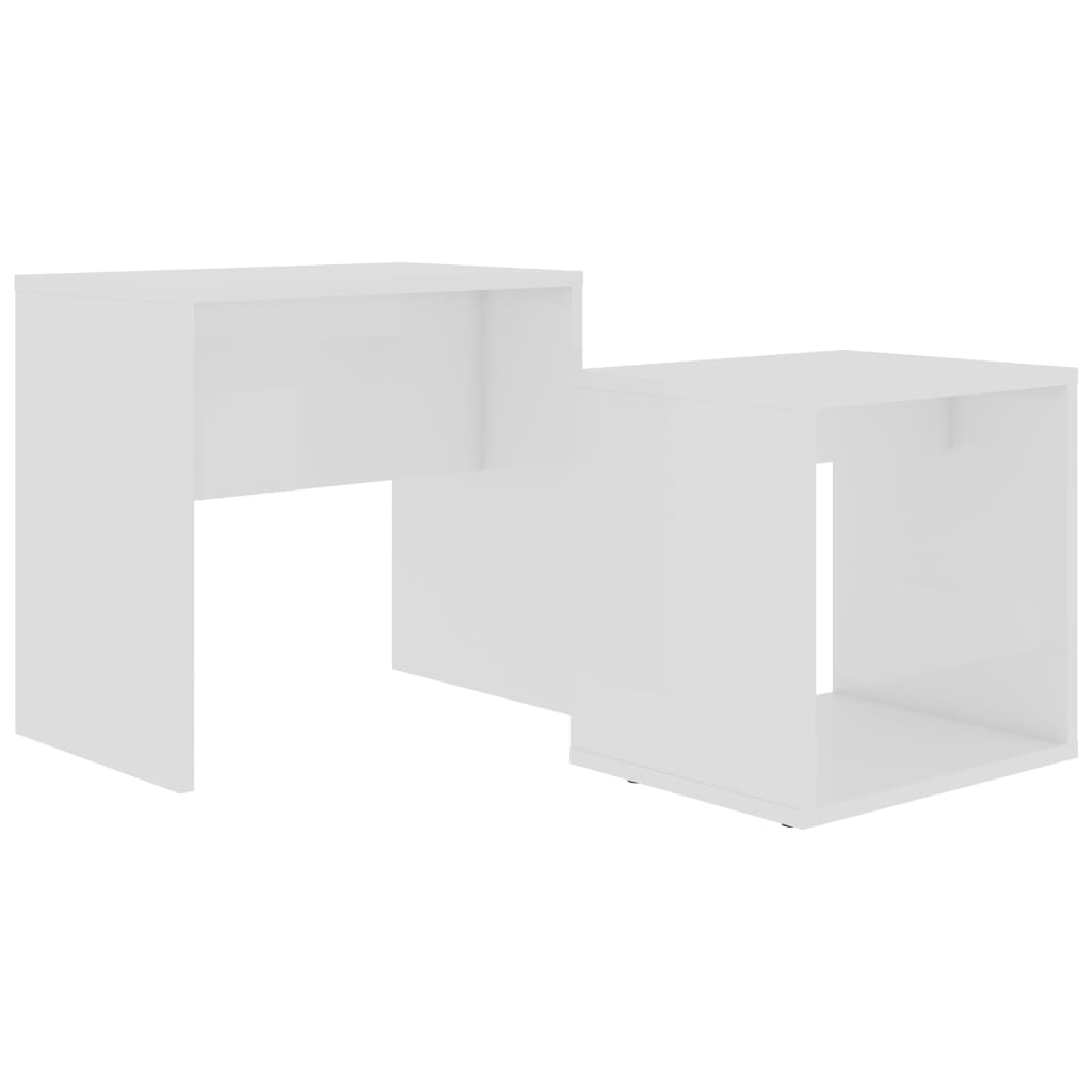 Ensemble table basse blanc 48x30x45 cm en bois