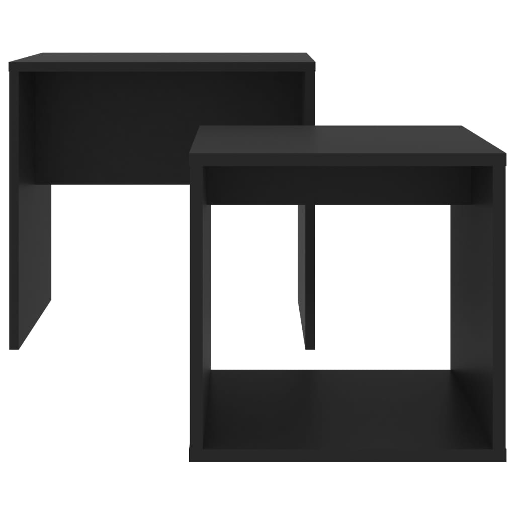 Coffee Table Set Black 48x30x45 cm Wood Material
