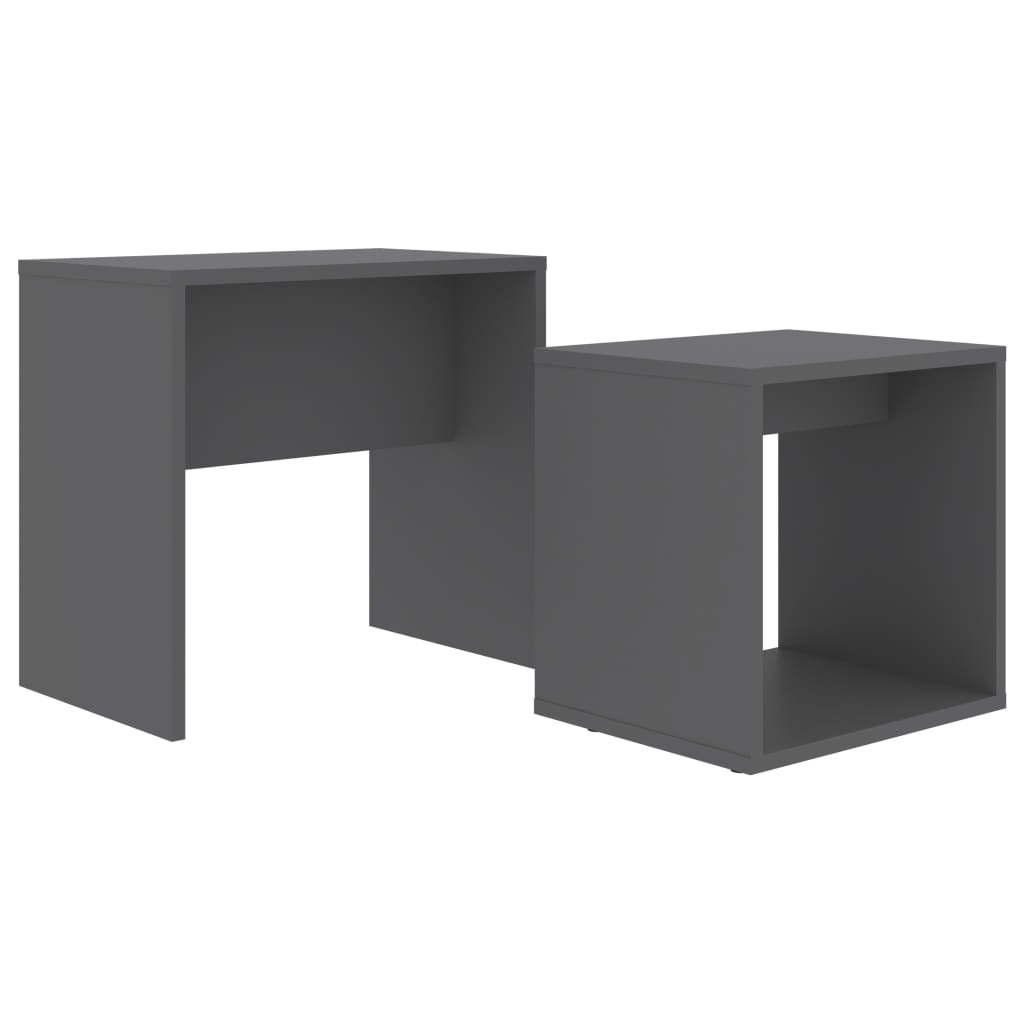 Couchtisch-Set Grau 48 x 30 x 45 cm Holzwerkstoff