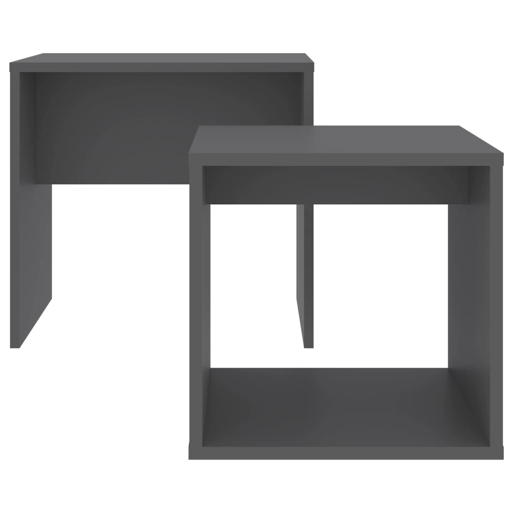 Couchtisch-Set Grau 48 x 30 x 45 cm Holzwerkstoff