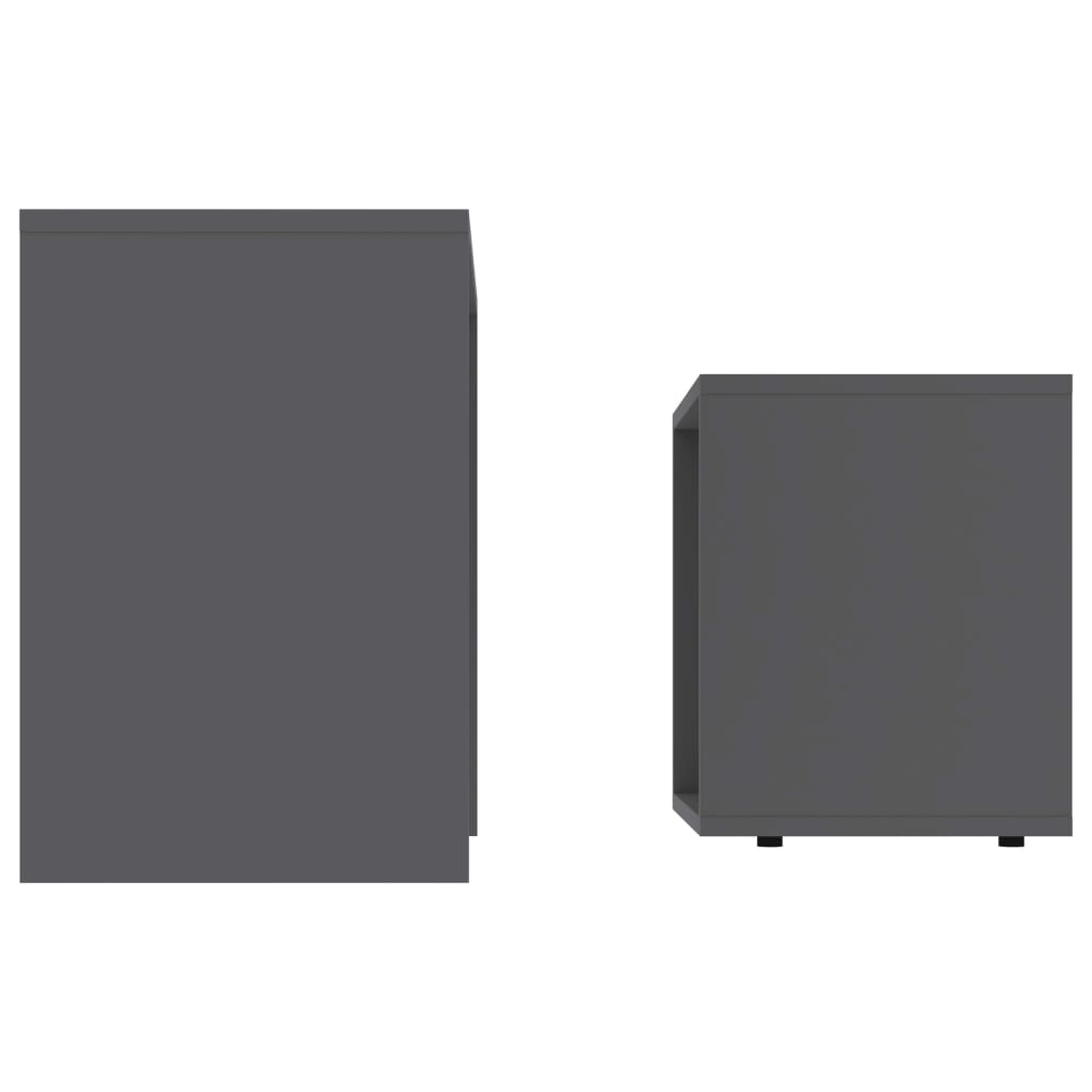 Couchtisch-Set Grau 48 x 30 x 45 cm Holzwerkstoff