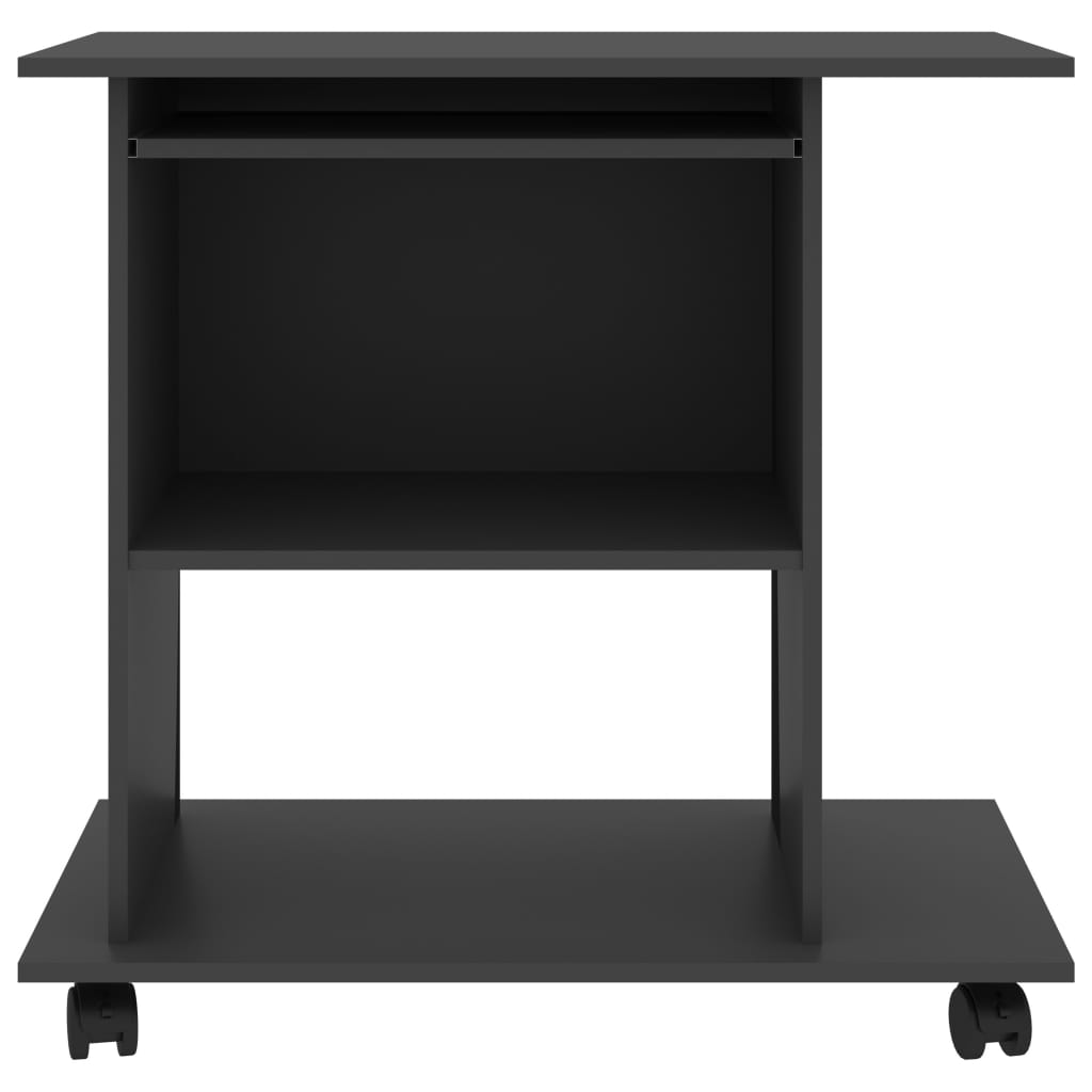 Bureau gris 80x50x75 cm en matériau à base de bois