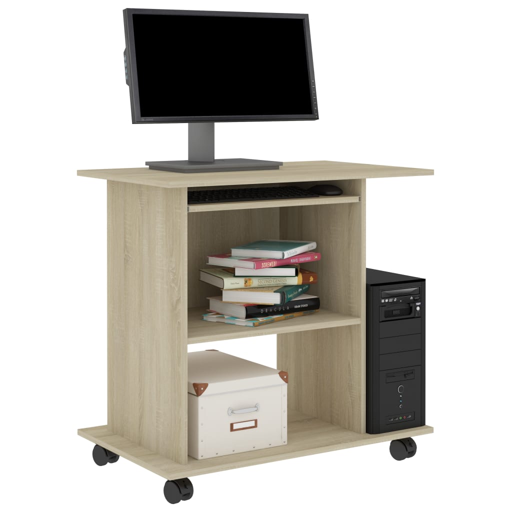 Desk Sonoma Oak 80x50x75 cm Wood Material