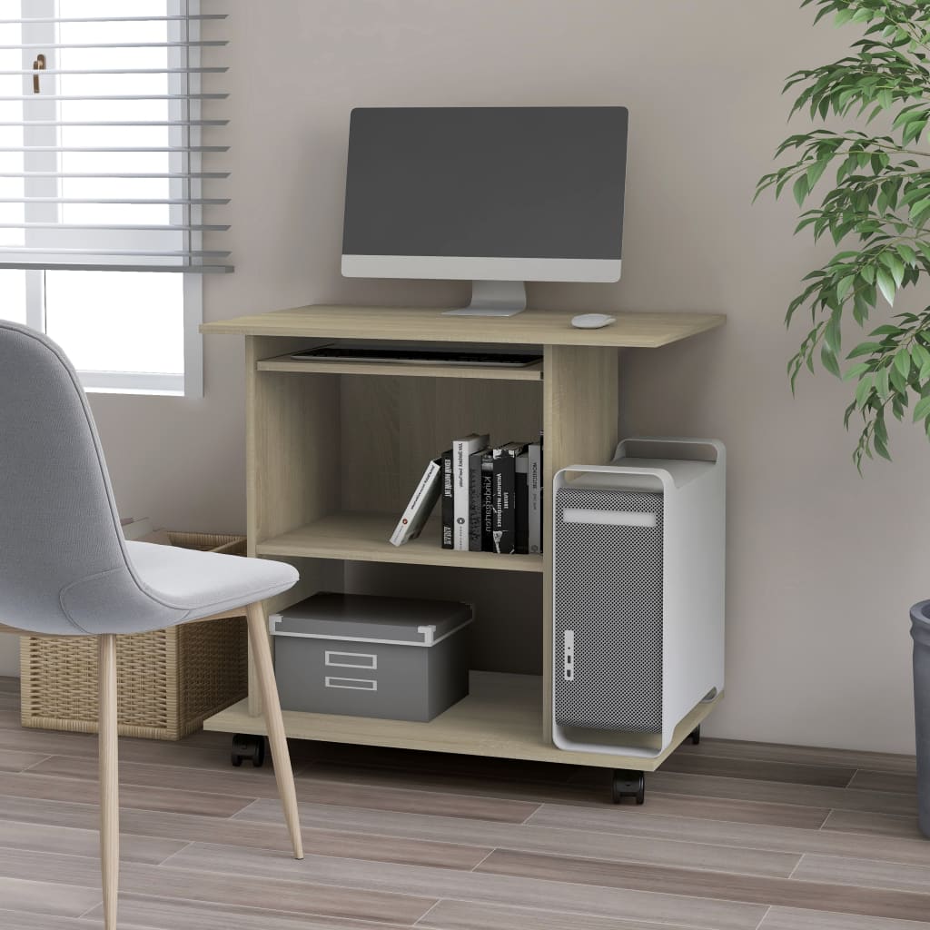 Desk Sonoma Oak 80x50x75 cm Wood Material
