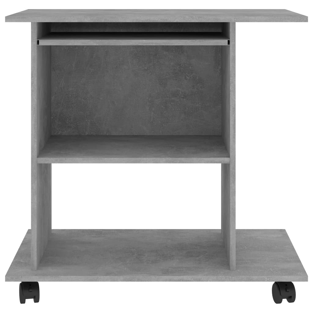 Desk Concrete Grey 80x50x75 cm Wood Material