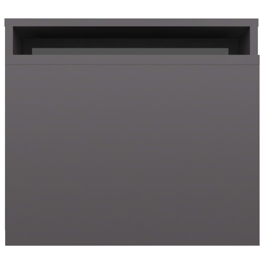 Couchtisch-Set Hochglanz-Grau 100x48x40 cm Holzwerkstoff