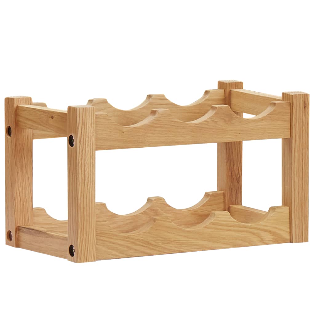 Casier à vin pour 6 bouteilles 37 x 21 x 21 cm en bois de chêne massif