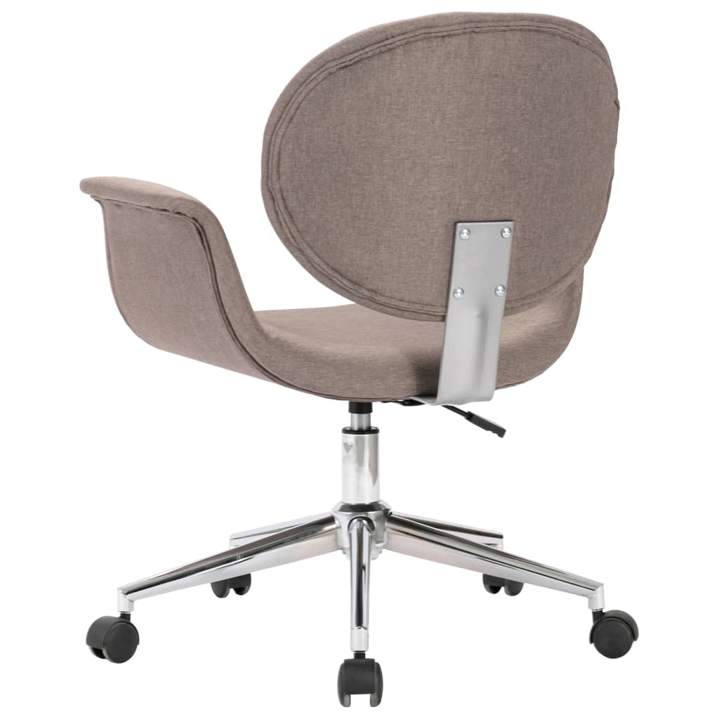 Chaise de bureau pivotante en tissu taupe