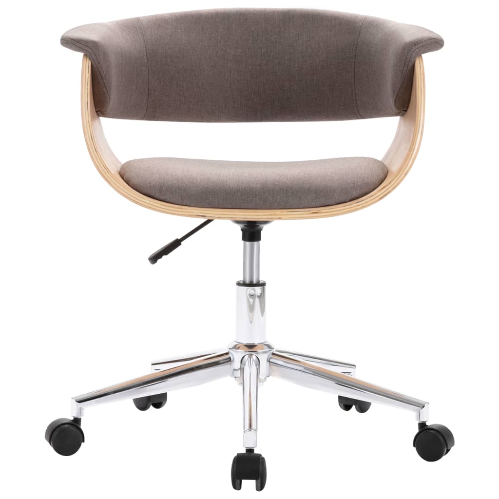 Swivel dining chairs 4 pcs. Taupe fabric