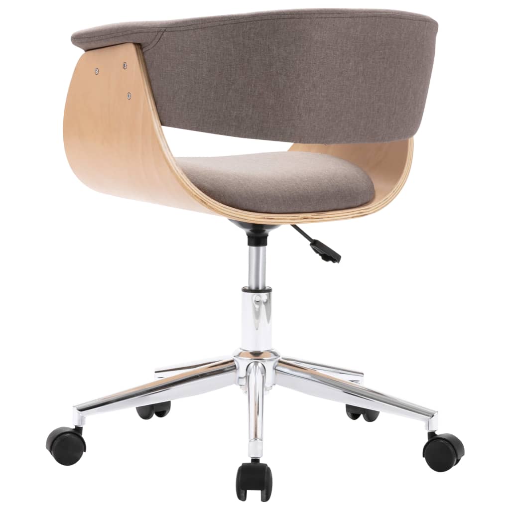 Swivel dining chairs 4 pcs. Taupe fabric