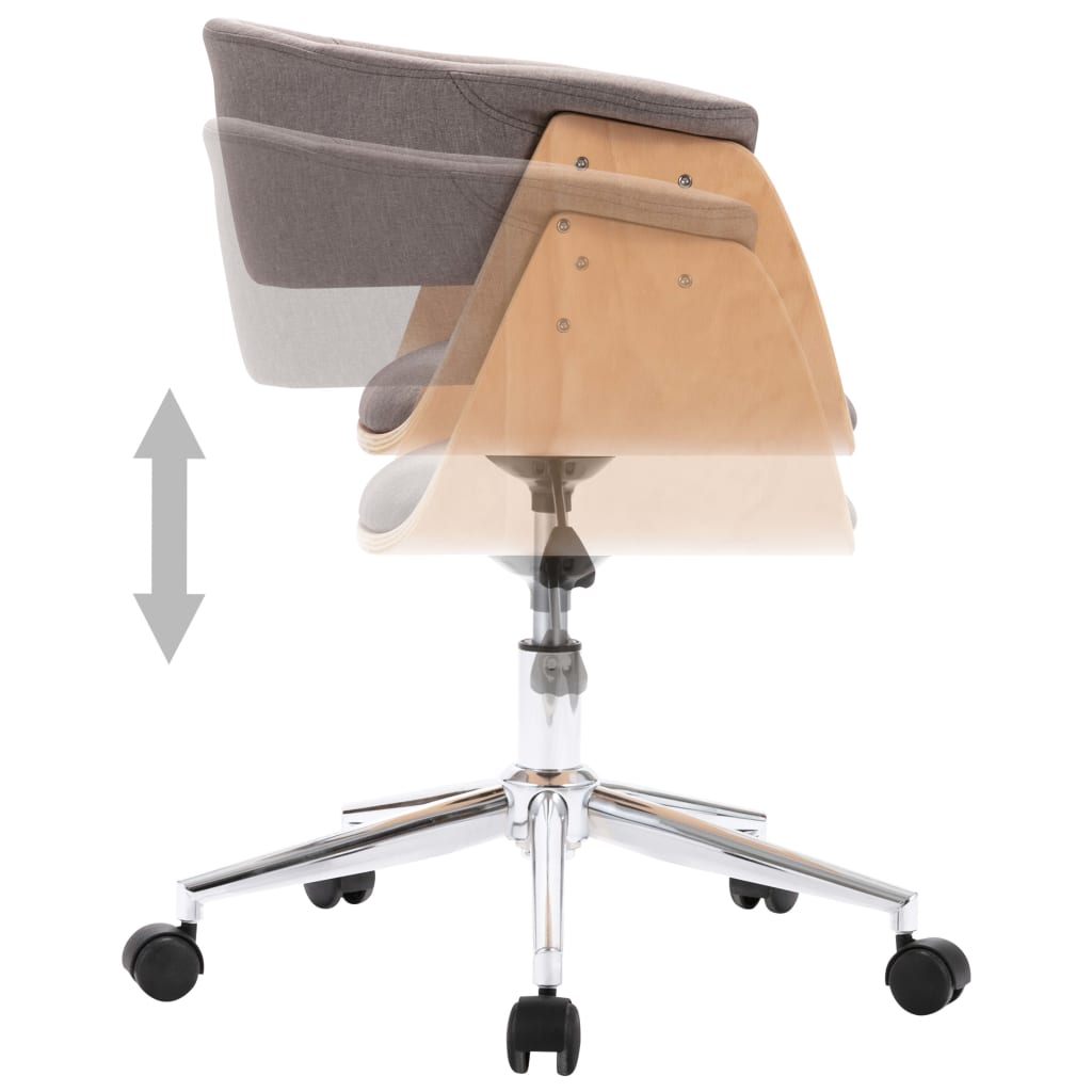 Swivel dining chairs 4 pcs. Taupe fabric