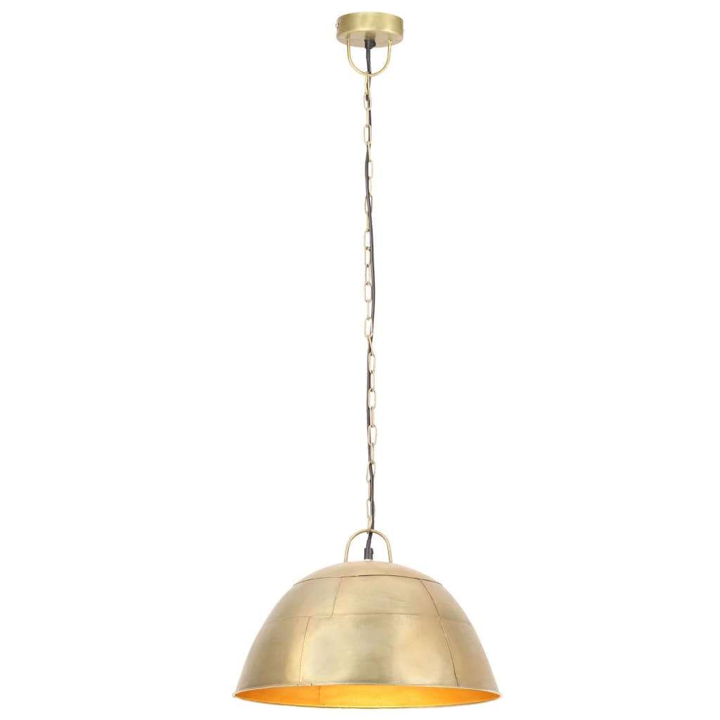Hanging lamp vintage industrial style 25 W brass round 41 cm E27