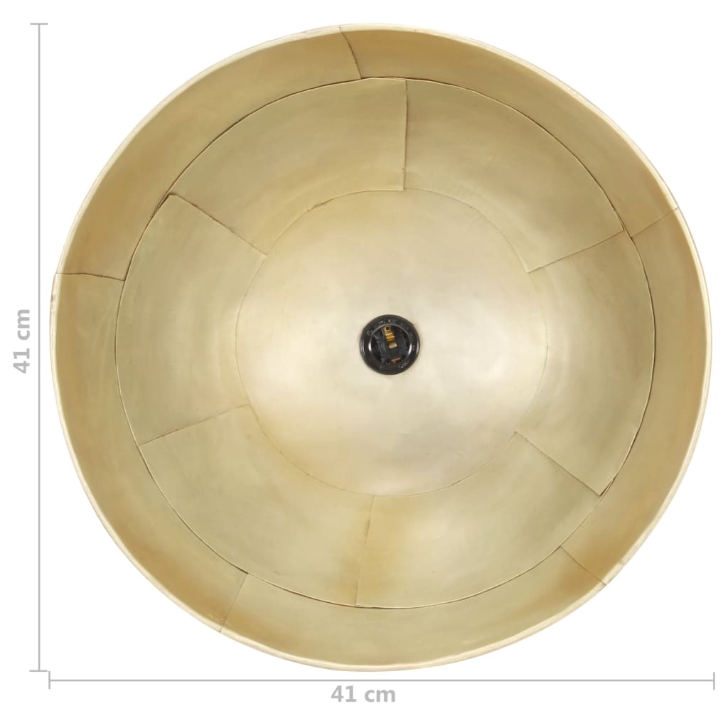 Hanging lamp vintage industrial style 25 W brass round 41 cm E27