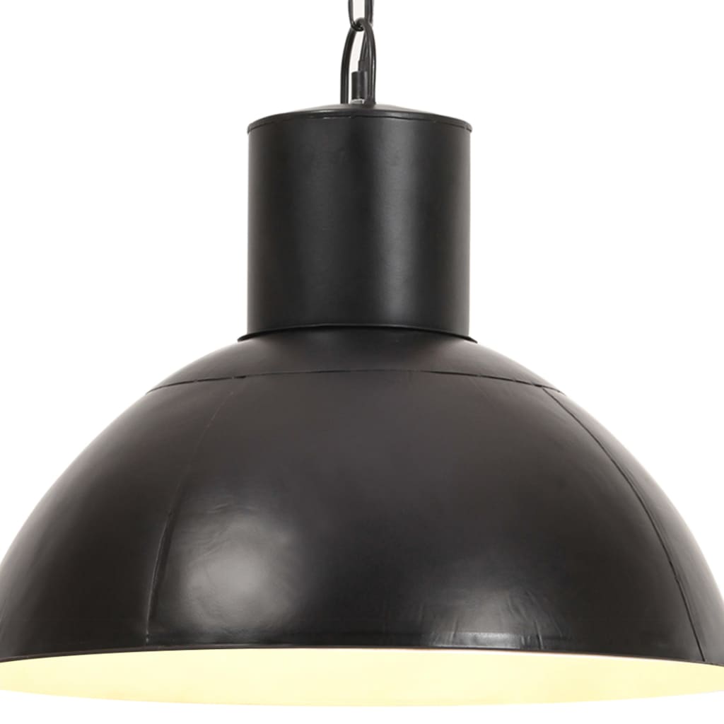 Hanging lamp 25 W black round 48 cm E27