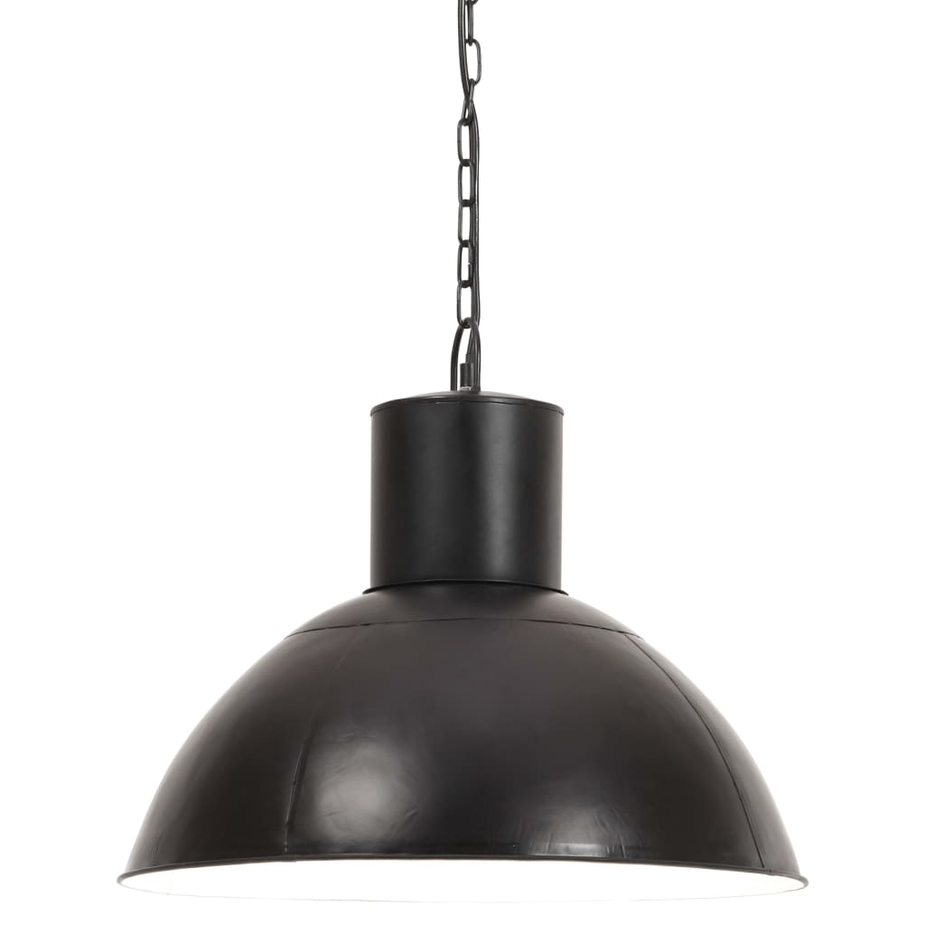 Hanging lamp 25 W black round 48 cm E27
