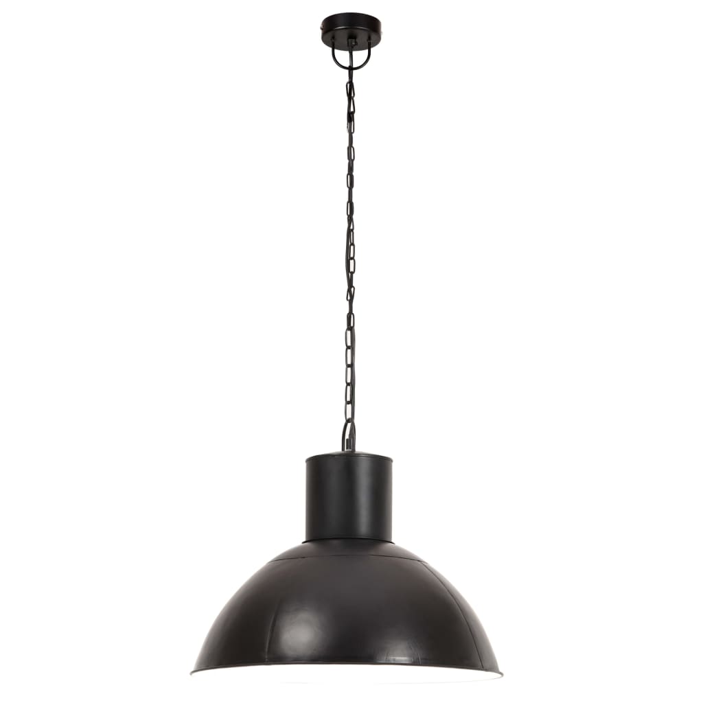 Hanging lamp 25 W black round 48 cm E27