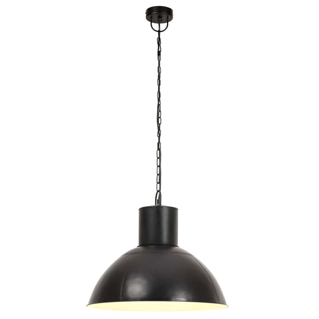 Hanging lamp 25 W black round 48 cm E27