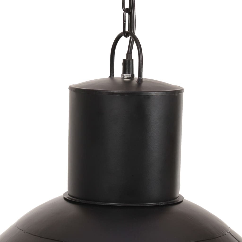 Hanging lamp 25 W black round 48 cm E27