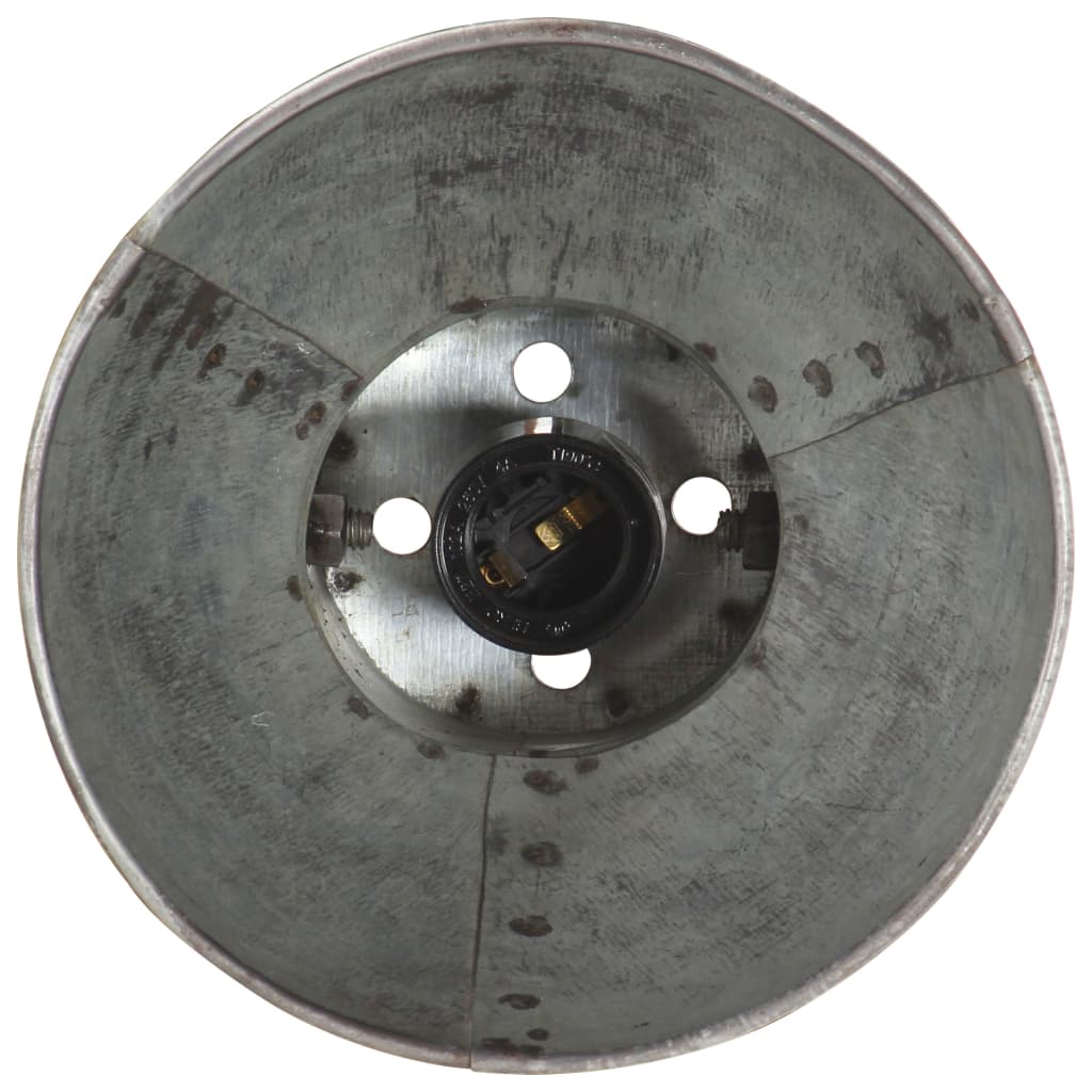 Wall light industrial style silver round E27