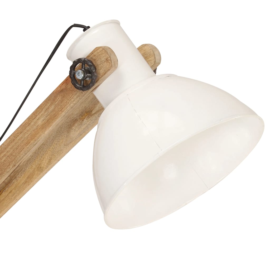 Floor lamp white mango solid wood E27