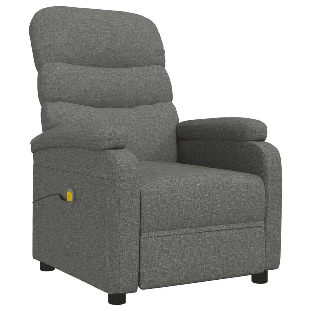 Fauteuil de massage tissu gris foncé