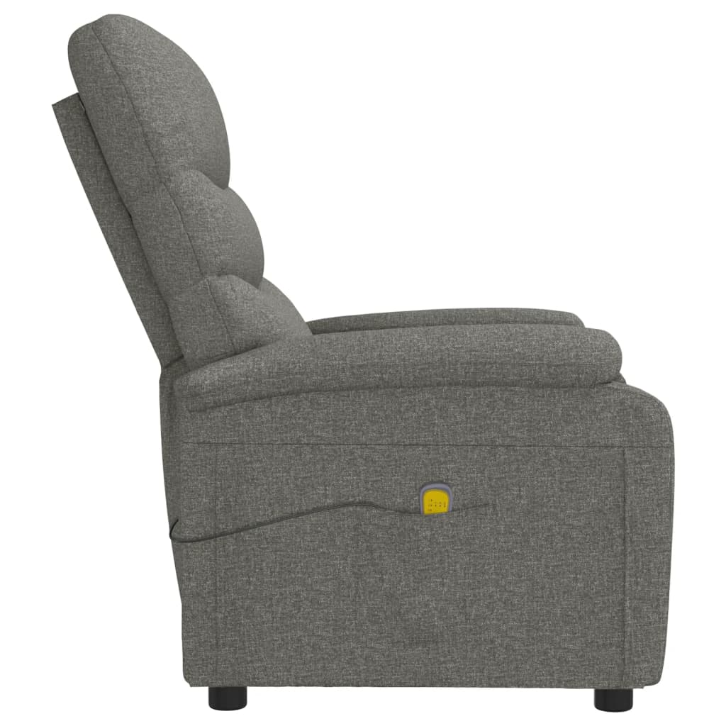 Fauteuil de massage tissu gris foncé