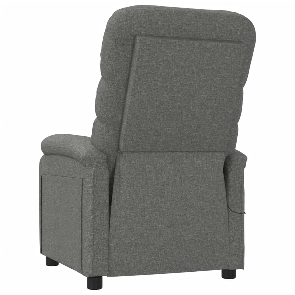 Fauteuil de massage tissu gris foncé