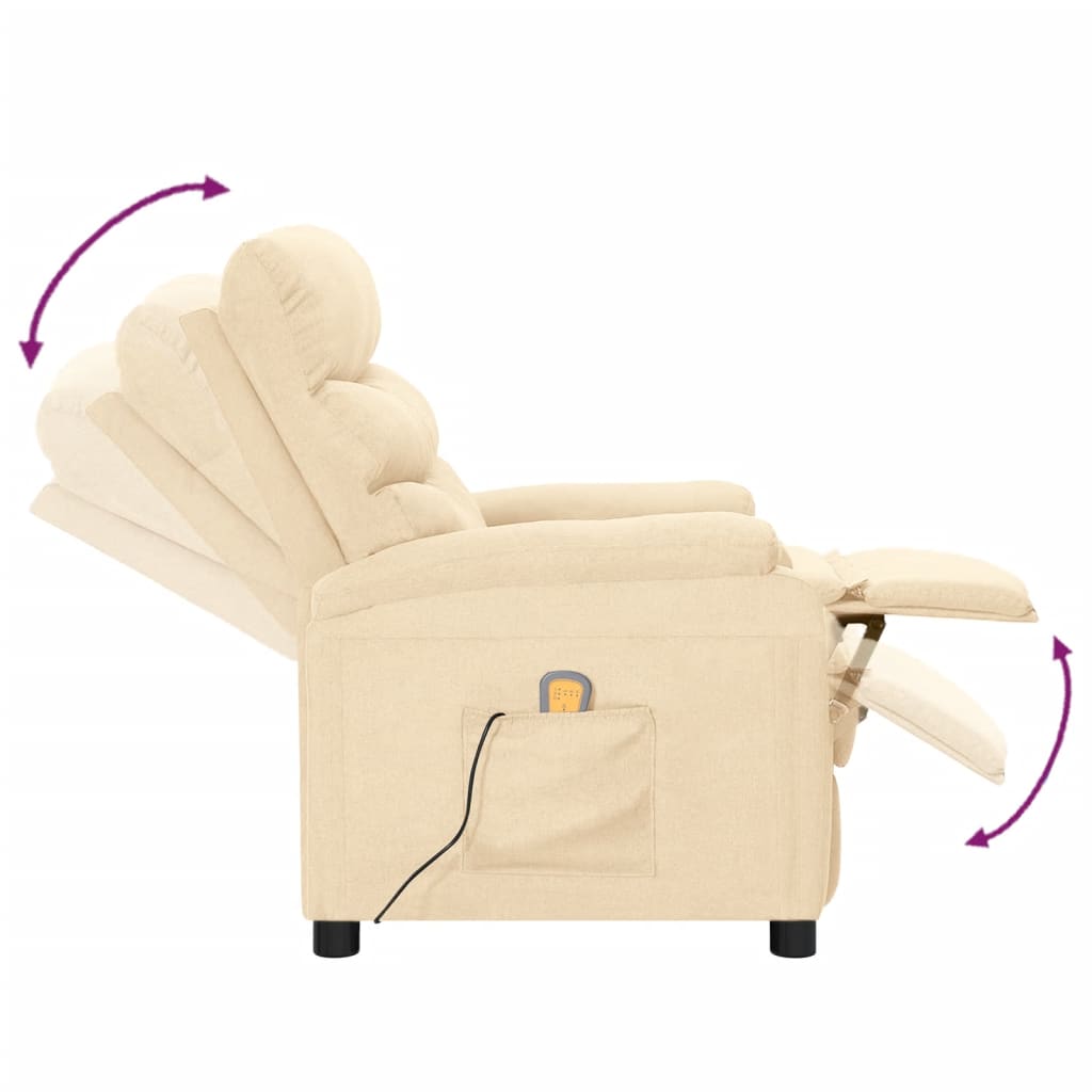 Fauteuil de massage tissu crème