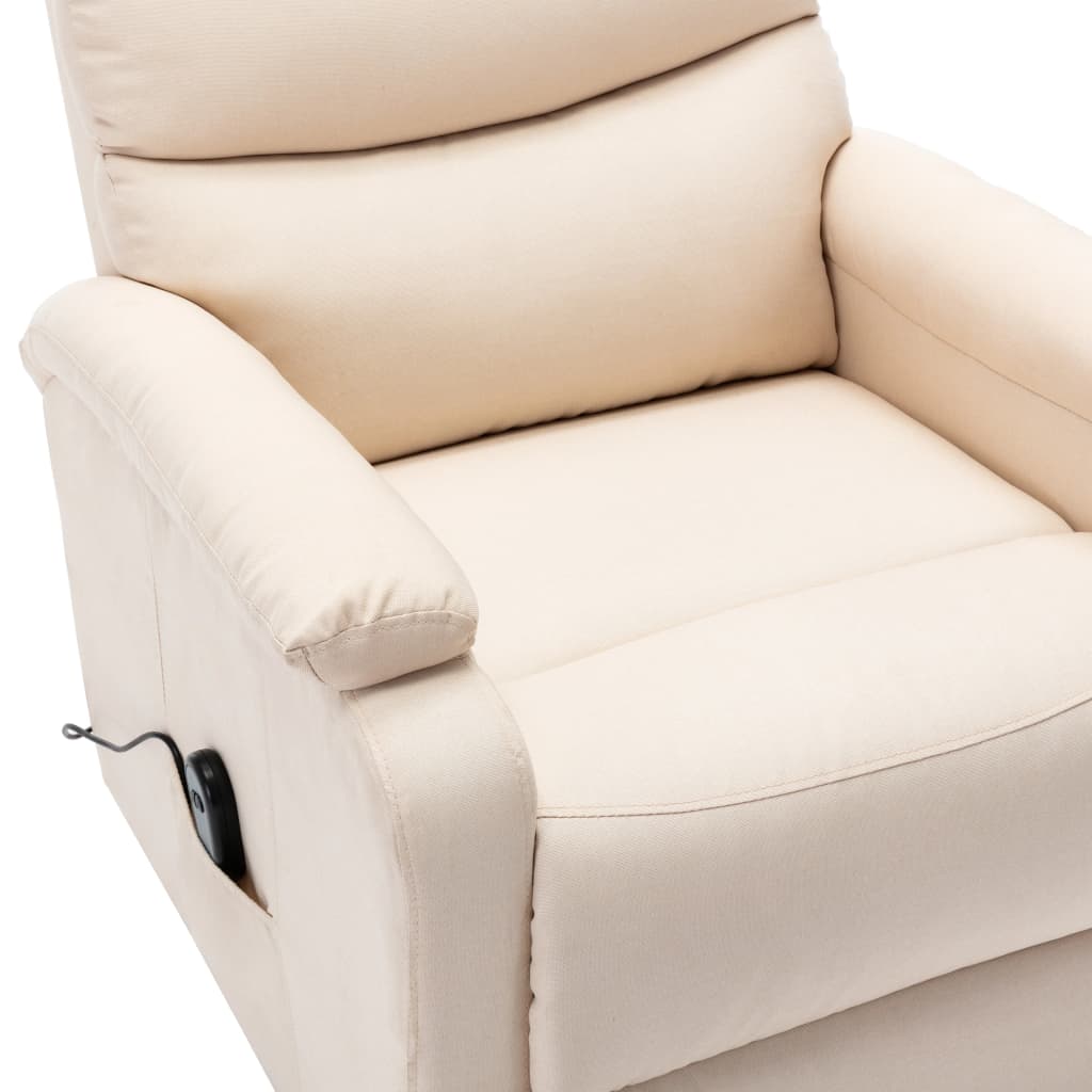 Aufstehsessel Creme Stoff