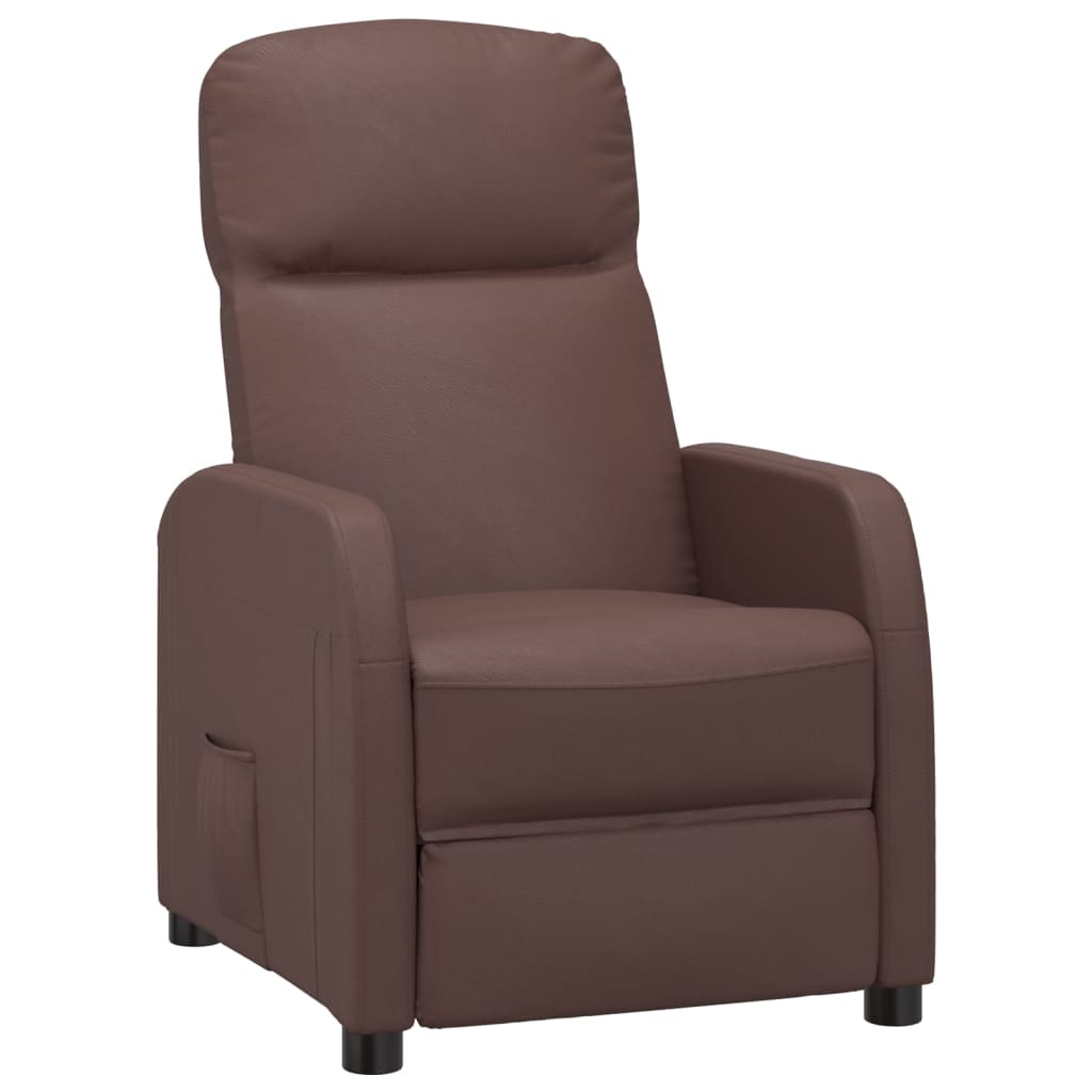 Relaxsessel Braun Kunstleder