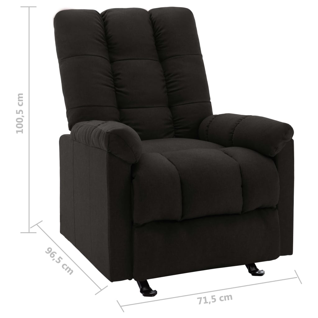 Relaxsessel Verstellbar Schwarz Stoff