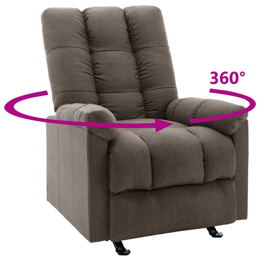 Relaxsessel Verstellbar Braun Stoff