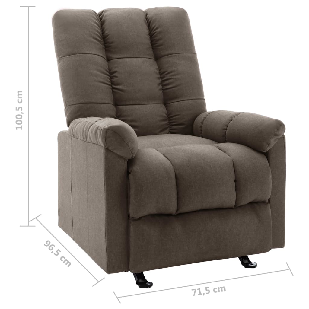 Relaxsessel Verstellbar Braun Stoff