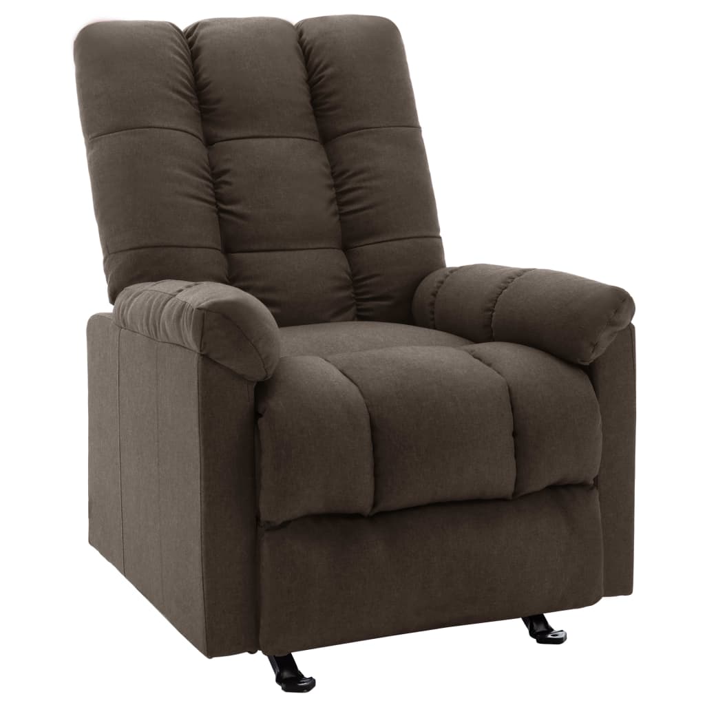 Relaxsessel Verstellbar Dunkelbraun Stoff