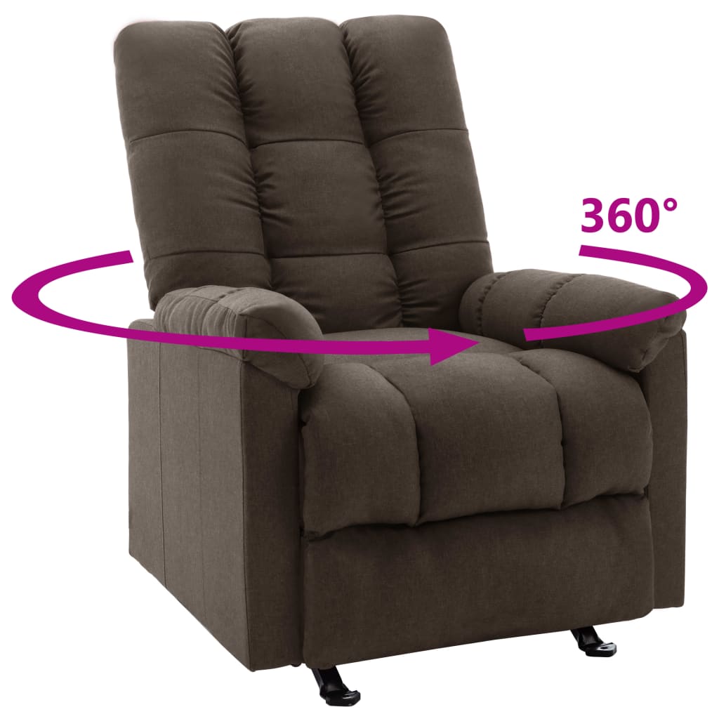 Relaxsessel Verstellbar Dunkelbraun Stoff