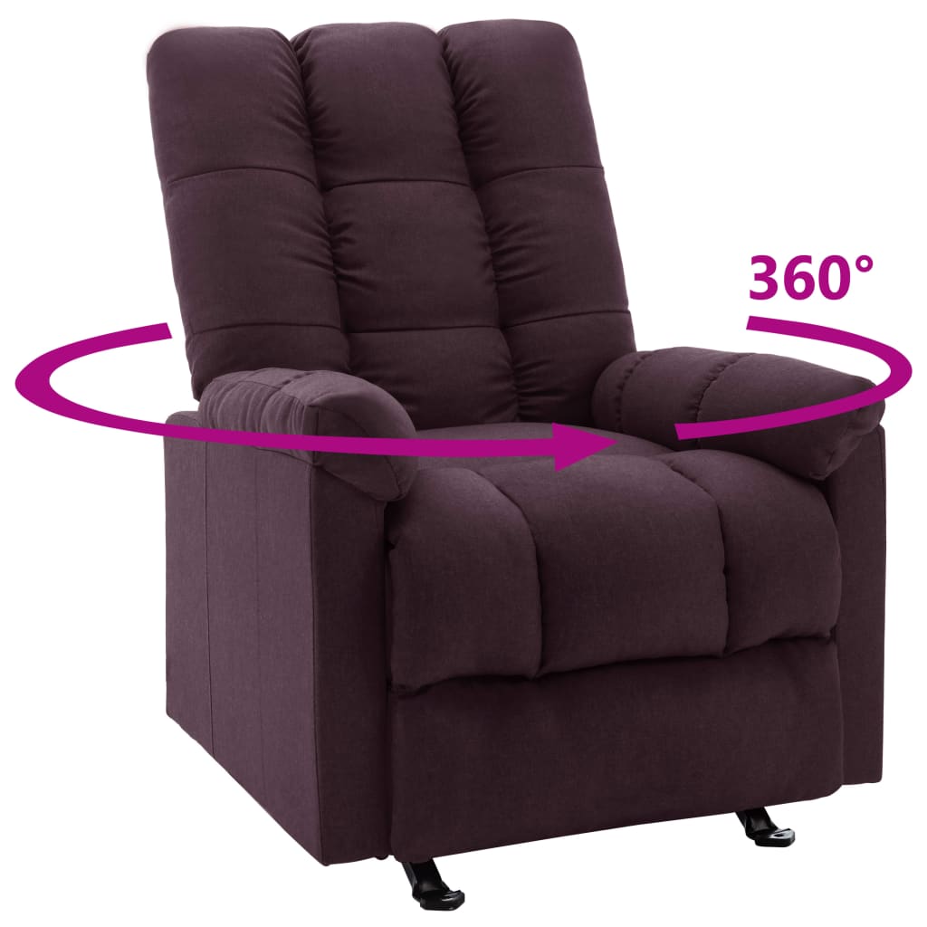 Relaxsessel Verstellbar Lila Stoff