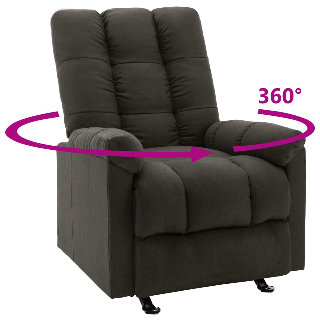 Relaxsessel Verstellbar Taupe Stoff
