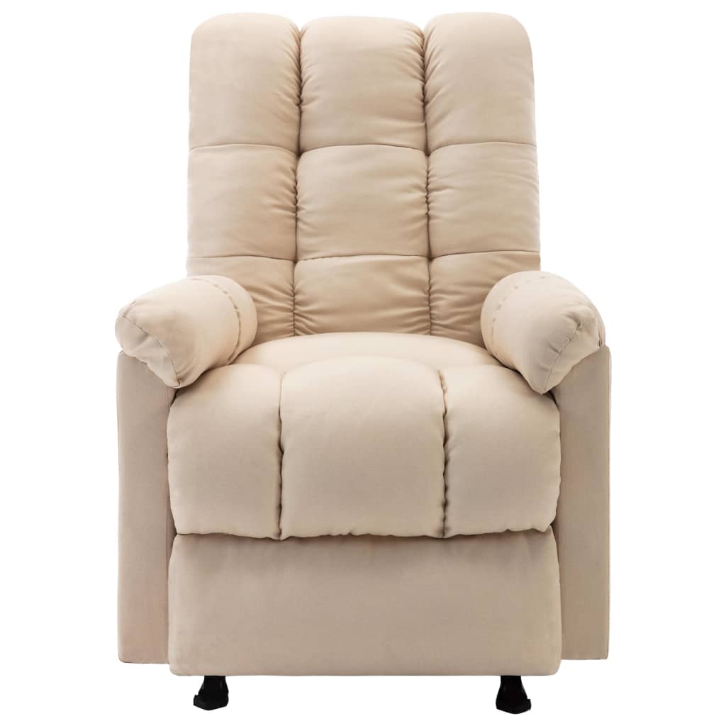 Relaxsessel Verstellbar Creme Stoff