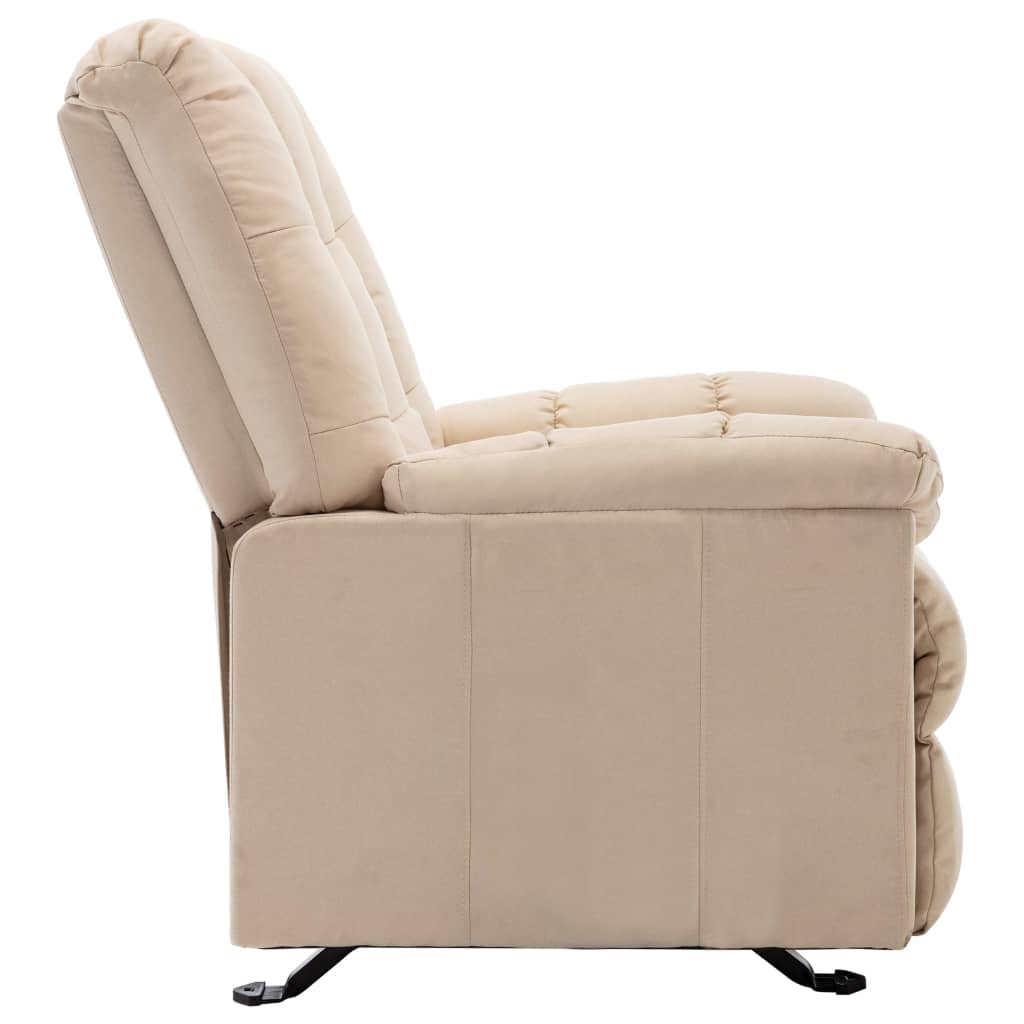 Relaxsessel Verstellbar Creme Stoff