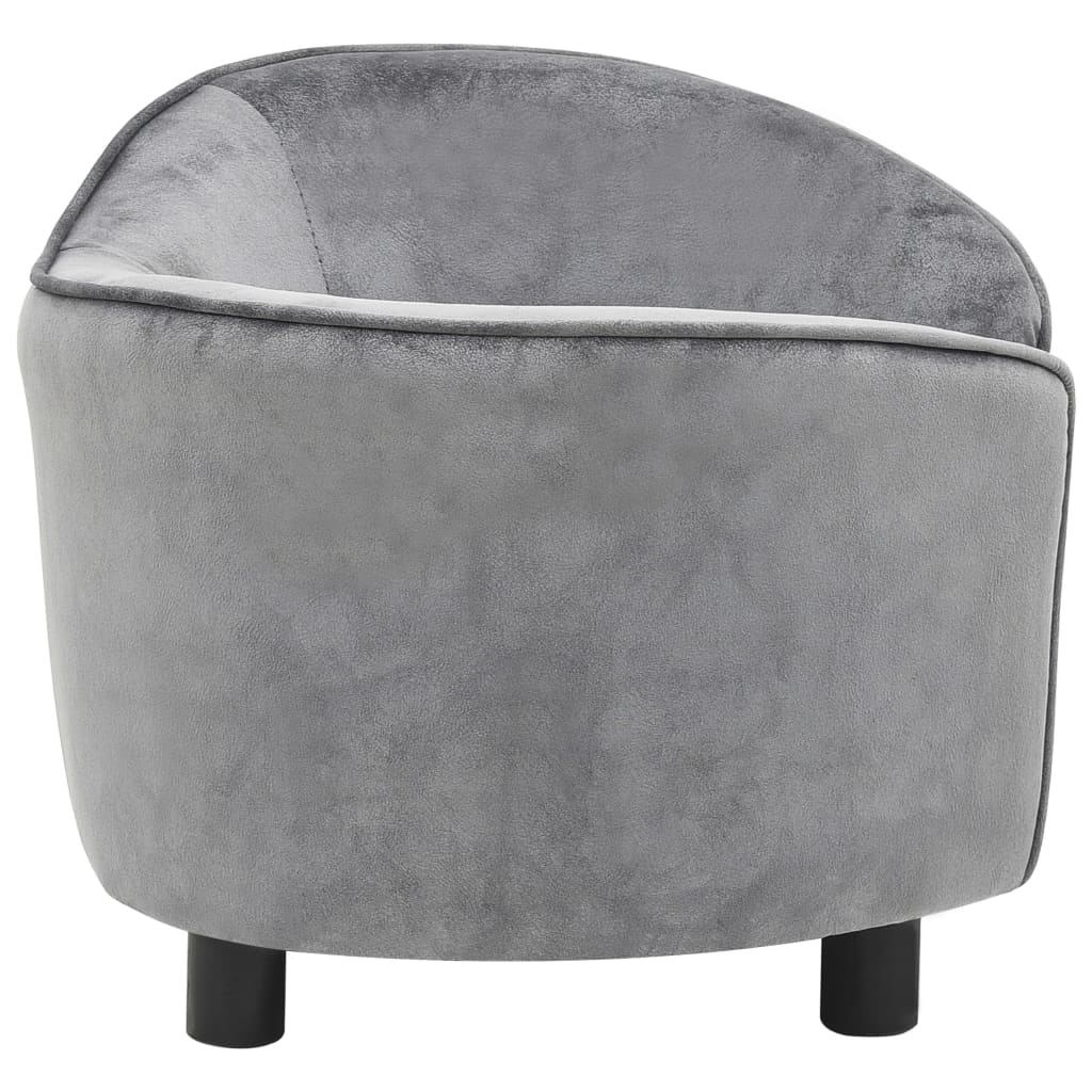 Canapé pour chien gris 69x49x40 cm peluche