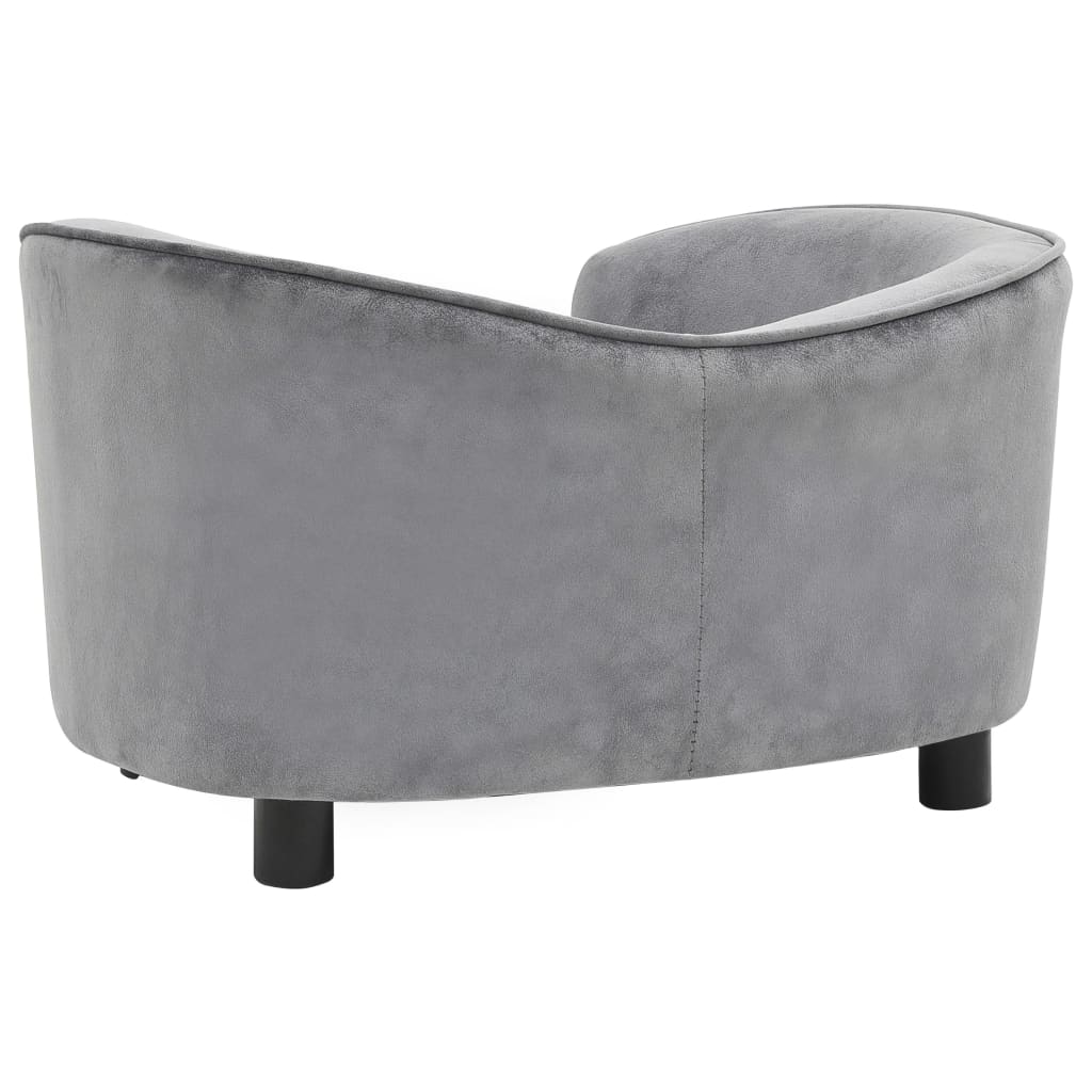 Canapé pour chien gris 69x49x40 cm peluche