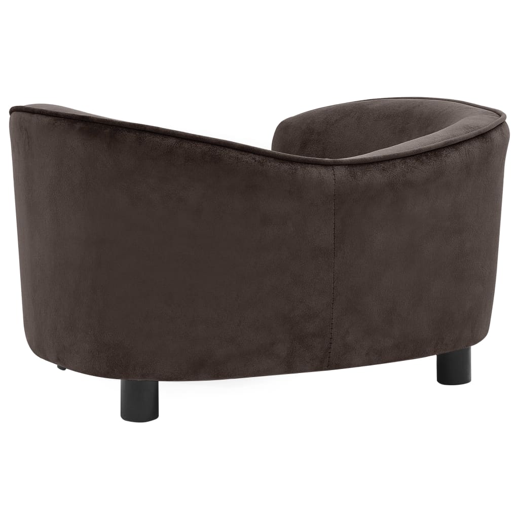 Dog sofa brown 69x49x40 cm plush